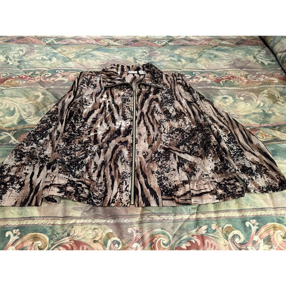 Chico’s Metallic Animal Print Jacket - Picture 1 of 3